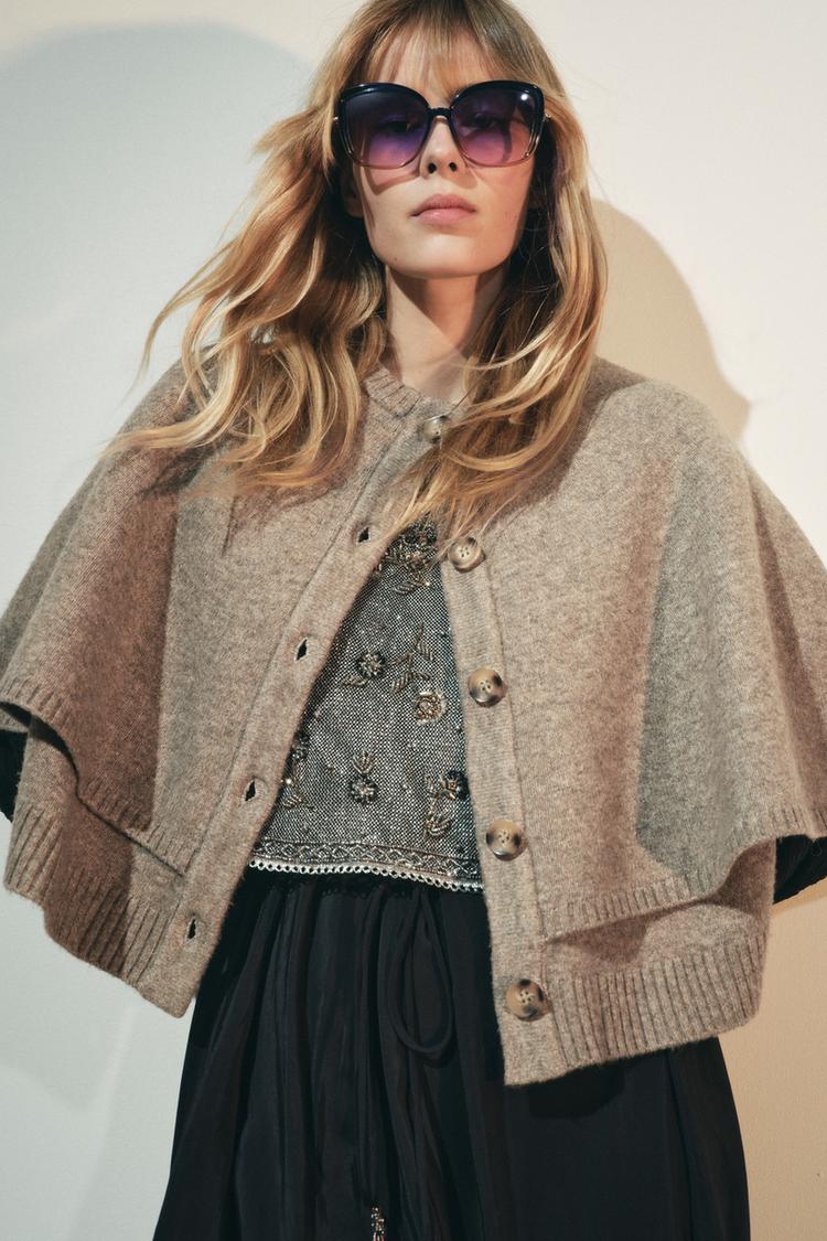 Sophia | Knit Cape Jacket