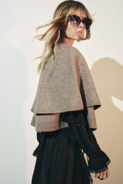 Sophia | Knit Cape Jacket