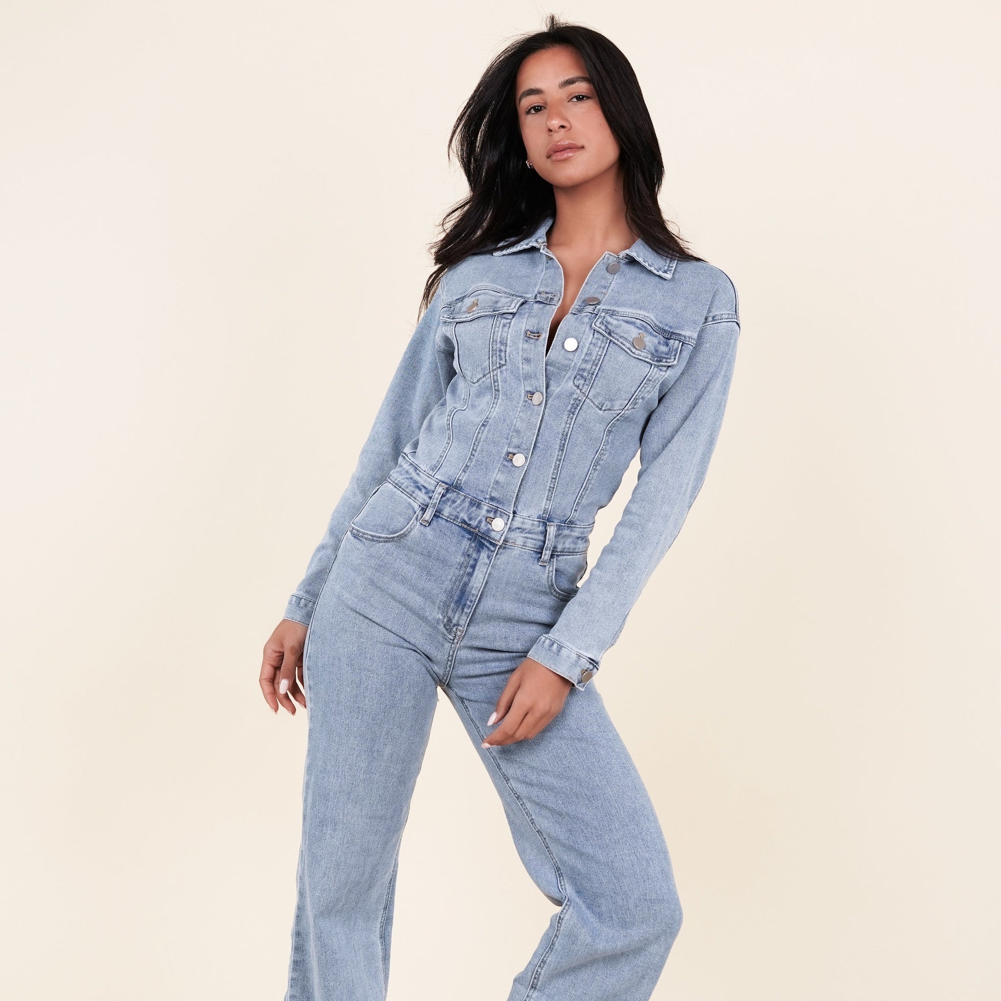Jenna - Jumpsuit Denim Straight Leg
