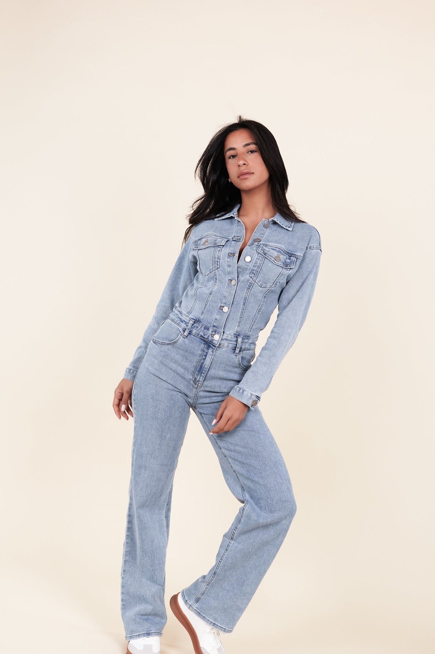 Jenna - Jumpsuit Denim Straight Leg