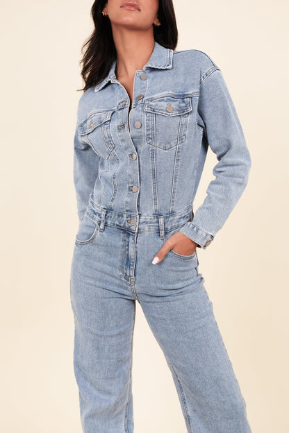 Jenna - Jumpsuit Denim Straight Leg