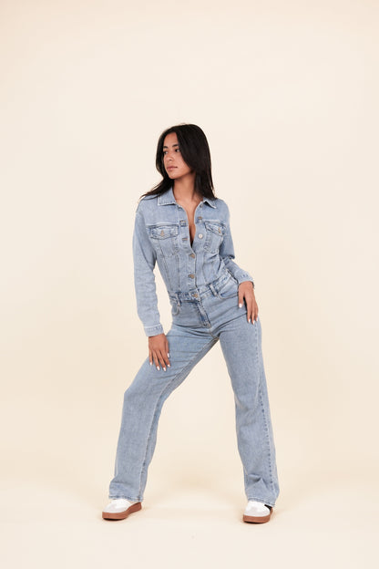 Jenna - Jumpsuit Denim Straight Leg