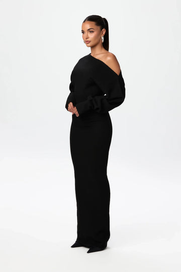 Off-Shoulder Knit Dress