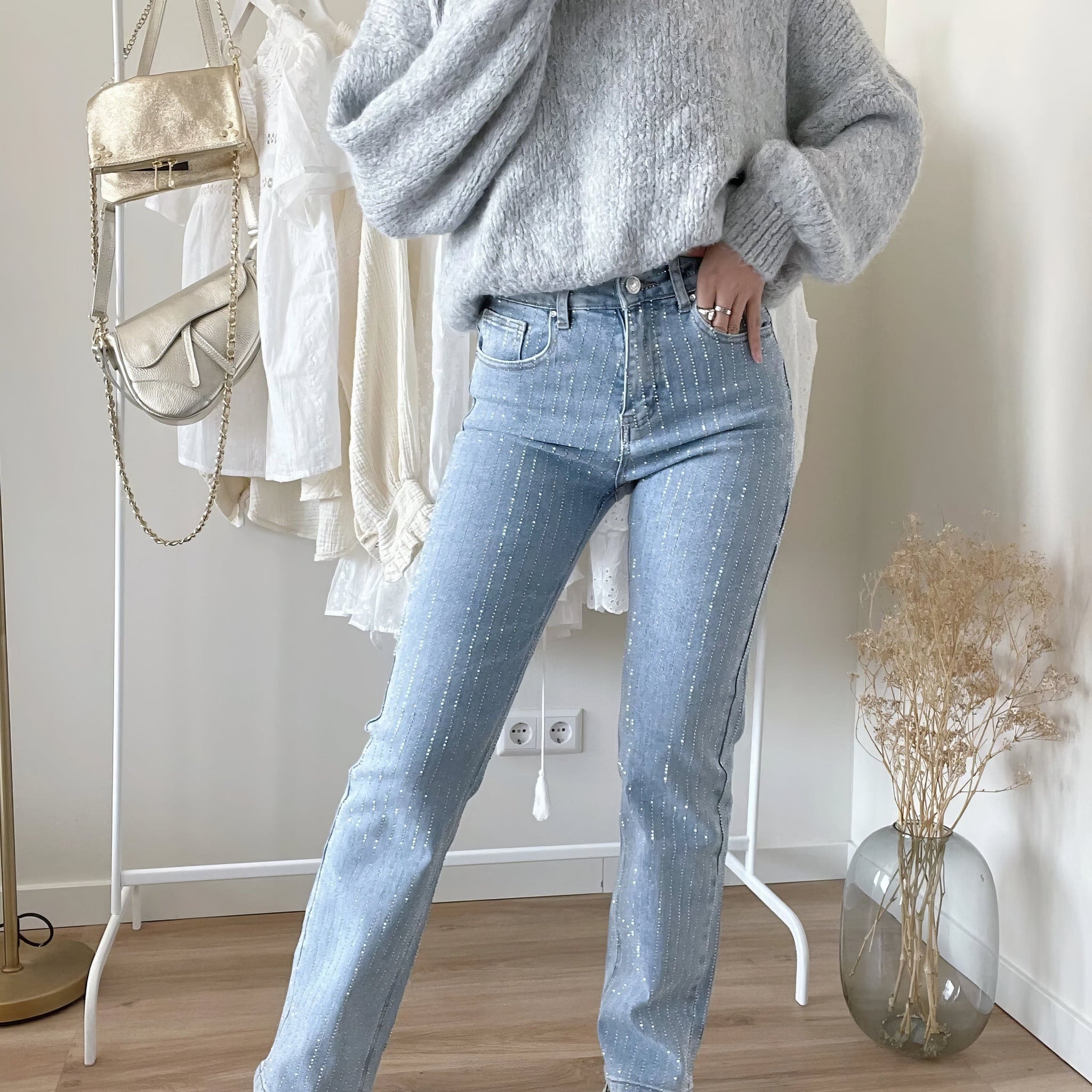 GlamLux | Denim Glitter Sparkle Jeans