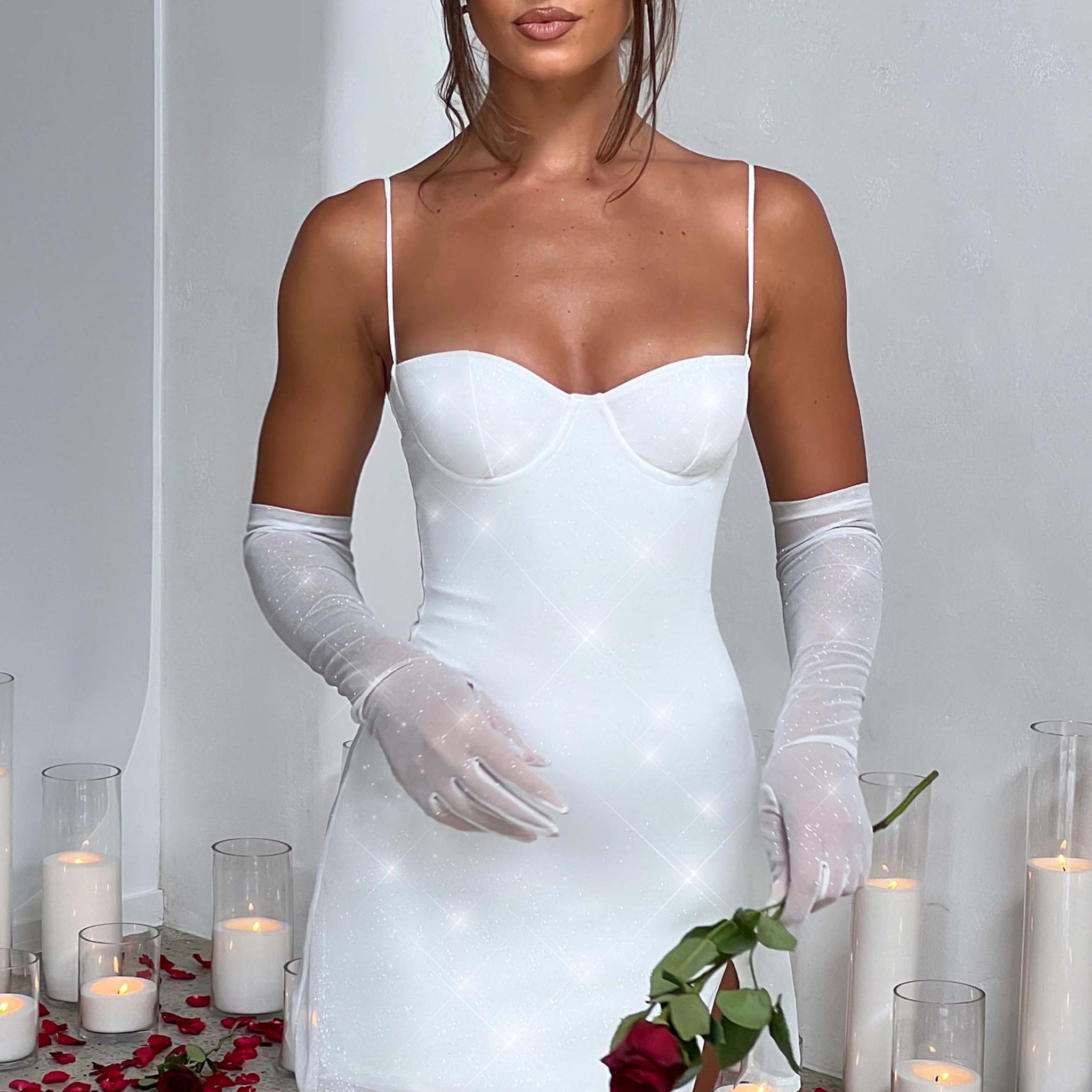 Pixie Glove - Ivory Sparkle